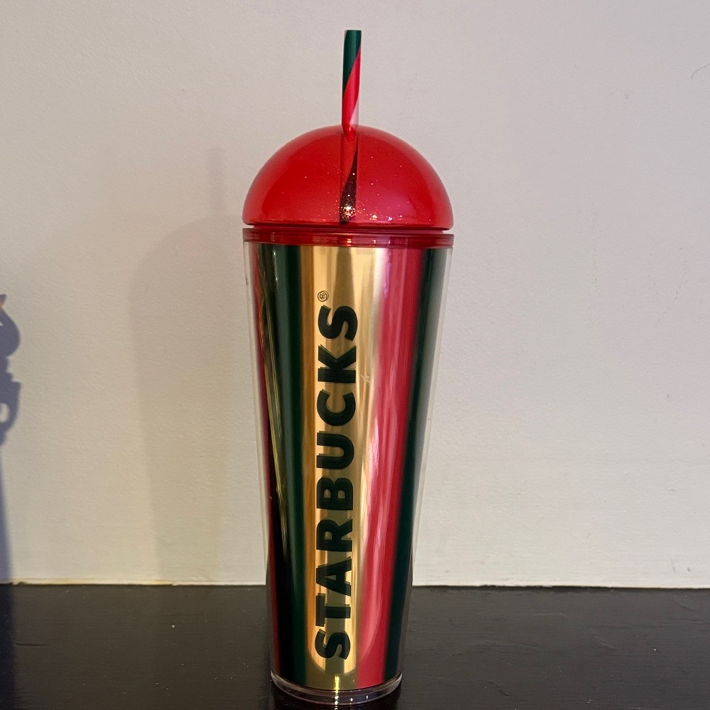 Starbucks Festive Red and Green Tumbler